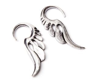 Tribal Wing Earring White Brass Earrings Tribal Jewelry Free UK Delivery Gift Boxed WB10