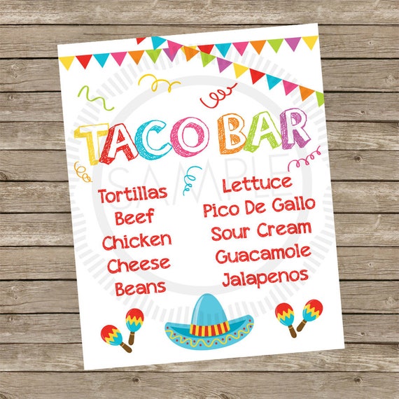 Fiesta / Taco / Cinco De Mayo / Taco Bar / Nacho Bar Party