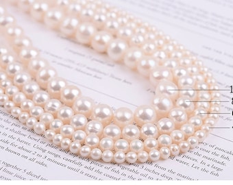 Natural White Freshwater Pearl Beads for DIY Necklace Bracelet Jewelry Making - DY001219