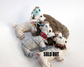 Mountain Goat Quilty Critters / OOAK / Folk Art / Novelty / Gift / Ornament