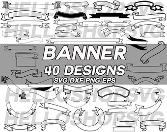 banner svg, label svg ,scroll svg, ribbon banner svg, flag svg, text box svg, clipart, stencil, decal, cut file, iron on, scrapbooking