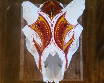 Hand Painted Sheep Skull