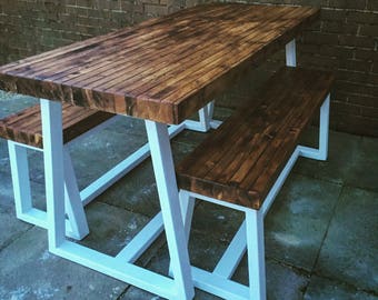 Handmade modern industrial dinig set