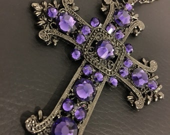 Purple velvet renaissance cross