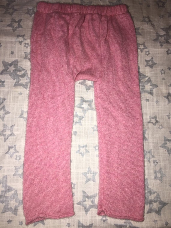 100 Cashmere Bubblegum Pink Baby Toddler Leggings Longies