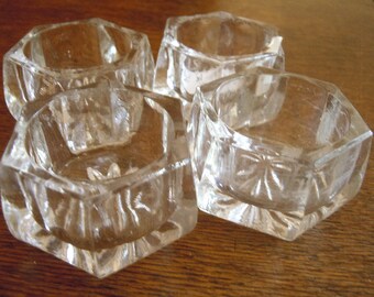 Glass Open Salt Dips Set of 4