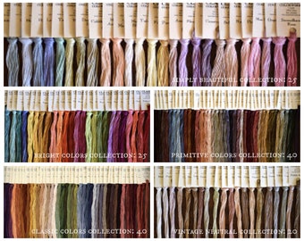 Coming Soon! FREE GIFT w/purchase CLASSiC COLORWoRKS Starter Packs hand-dyed embroidery floss thread primitive classic neutral bright