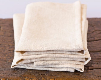 Cream 100% Hemp Napkins – Unbleached Hemp – Eco-friendly Table Linen