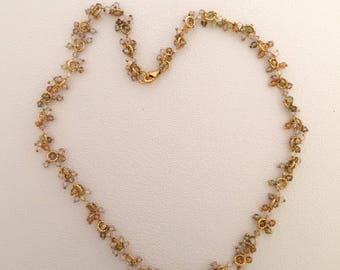 Wire wrapped spinel necklace