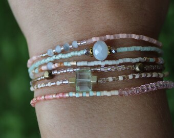 Seed Bead Bracelets (Set of Six)