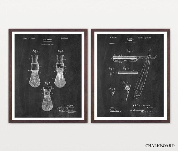 Shaving Inventions Shaving Patent Men  s Bathroom  Art 