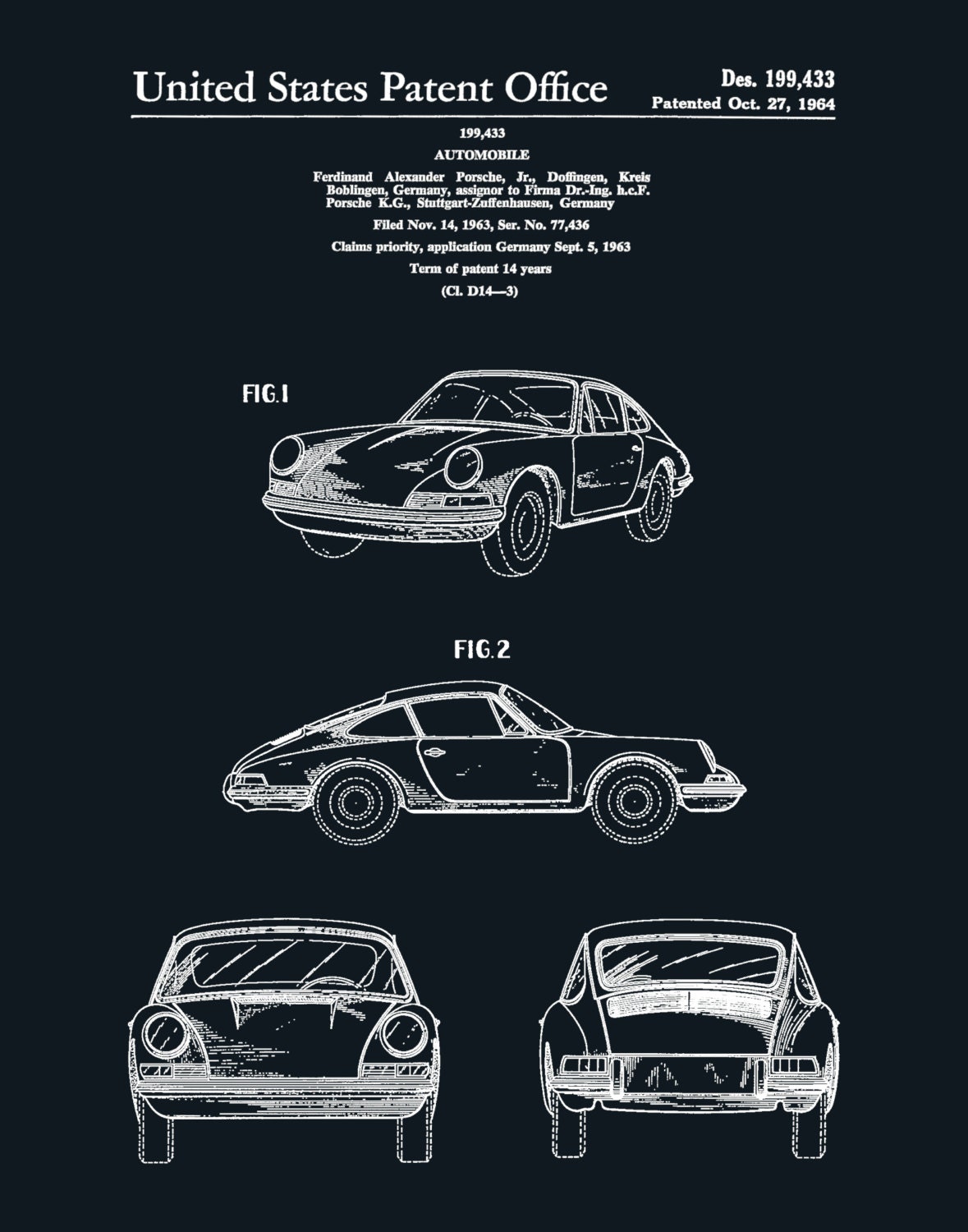 porsche 911 carrera drawing