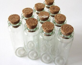 10 Pcs 22x70mm 18ml Wish Bottles Tiny Small Empty Clear Cork Glass Bottles Vials/mini bottle/mini jar/herb bottles/cork bottle/cork jar
