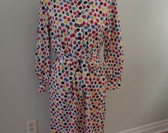 1970’s Polka Dot Shirt Dress