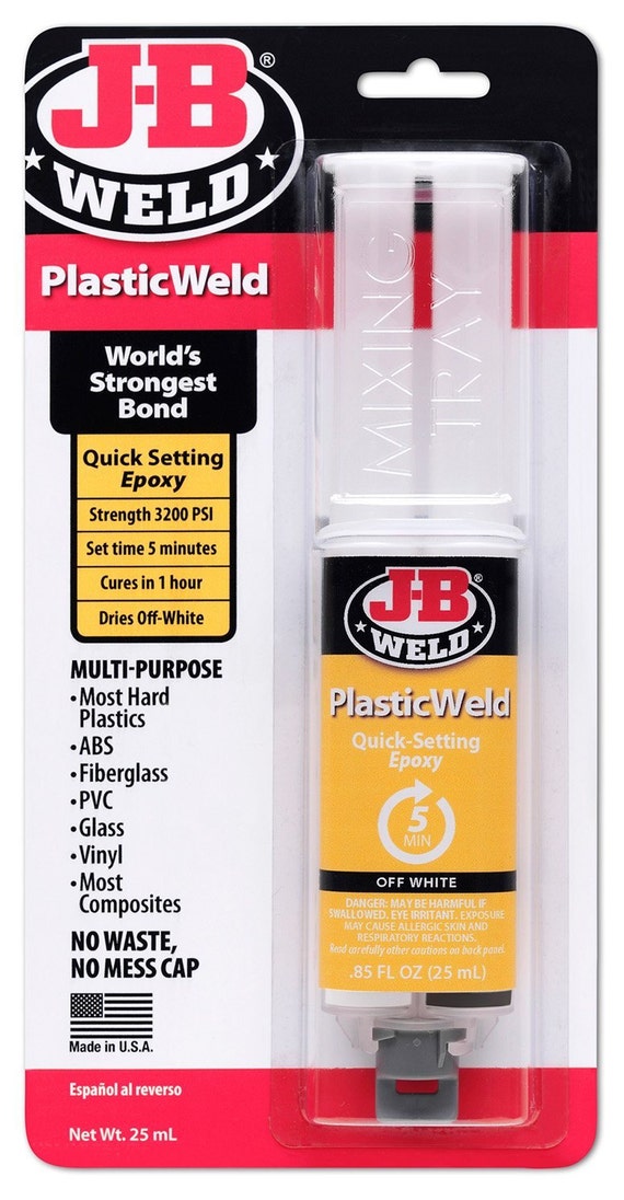 JB Weld PlasticWeld EPOXY Glue Repair plastic abs pvc glass