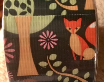 DUCK Tape brand Forest Friends design duct tape multi color 10 yards hedgehog fox trees flowers hedgehog heaven
