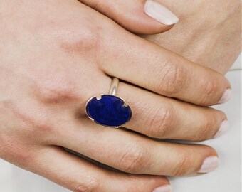 Ring Despina-stone Lapis Lazuli and 925 sterling silver