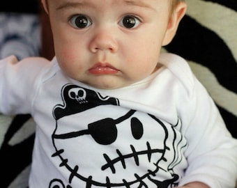 0-18m Baby Zombie Pirate Romper/Bodysuit by Love Rocky the Zombie