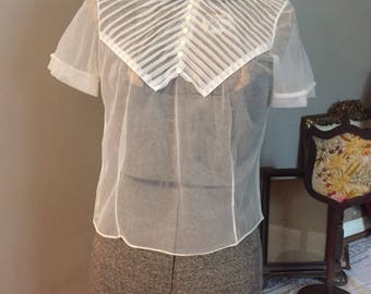 1950's Nylon Sheer Blouse