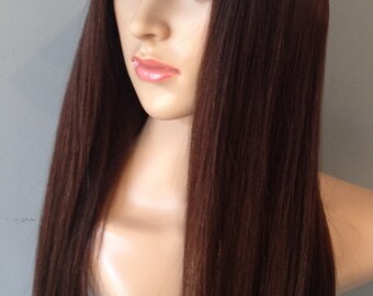 Stylish chemo hat with bespoke human hair wig.