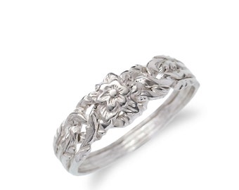 925k silver 4 band rose puzzle ring