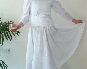Vintage 80s wedding dress XXS