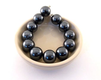 Beads Dark Purple Glass Pearls
