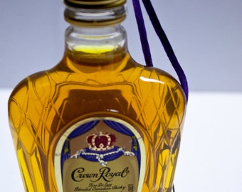 Crown Royal Ornament-- Canadian Whisky Themed Christmas Tree Ornament.