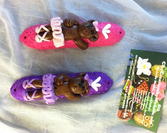 Ballerina Bear Purple - Mezuzah Case