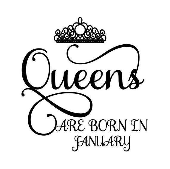 Download Queens are born in January SVG Crown