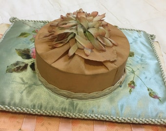 Vintage powder box with powder puff- sold and hand delivery- Do Not Buy This Item!