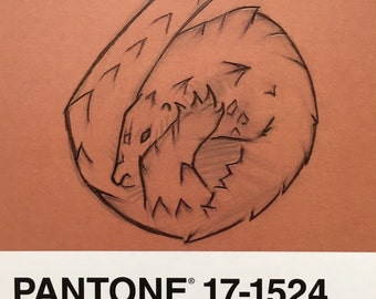 Pangolin Pantone Postcard