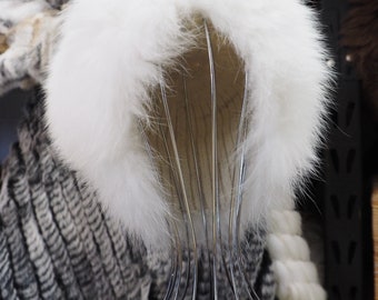Winter White & Wonderful - A Gorgeous Elasticized Fur Hat - Stay Warm in Style
