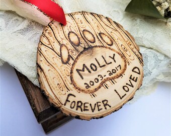 Pet memorial ornament, dog memorial ornament, cat memorial ornament, pet memorial gift, pet keepsake, pet loss gift, pet loss ornament