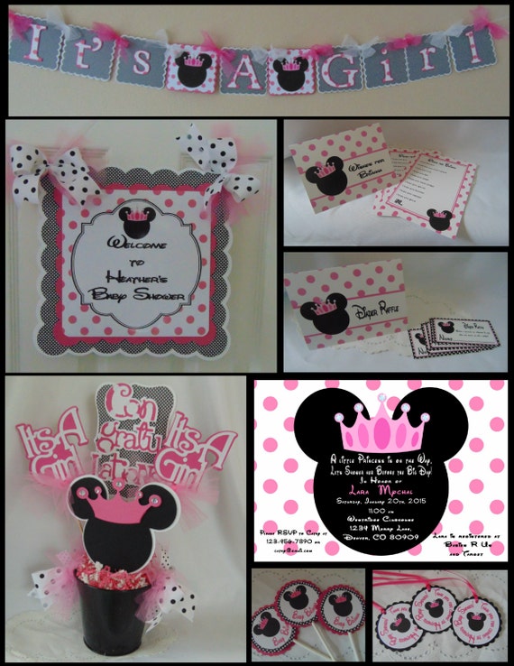 Red And Black Minnie Mouse Baby Shower Decorations Decoration For Home