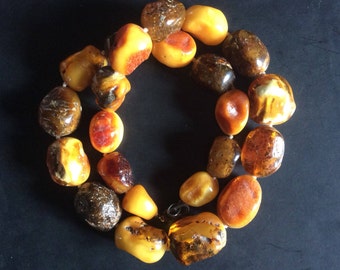 Impressive Raw Butterscotch Baltic Amber Necklace, stunning 115g