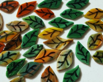 Leaves - Fused Glass Autumn Collection (10 each or more)