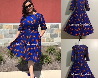 Sparks Will Fly-African Waxprint Dress