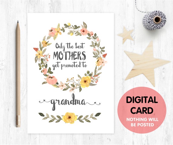 PRINTABLE pregnancy reveal, you're going to be a grandma, only the best mums get promoted to grandma, I'm pregnant, baby reveal