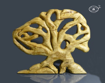 Our Life....zen sculpture ,woodcarving tree