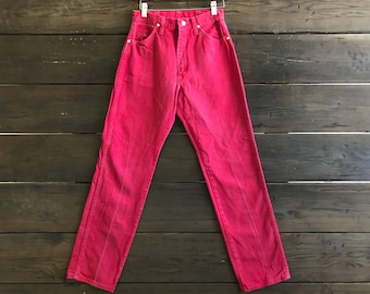 Vintage 80s Red High Waist Wranglers