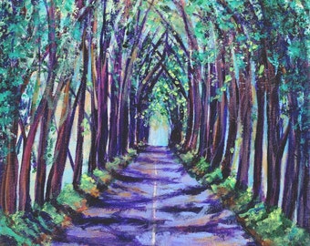Kauai Tree Tunnel - Kauai Art - 8 x 10 Giclee Art Print - Koloa Tree Tunnel - Kauai Art Prints - Hawaii Art - Hawaiian Art - Maluhia Road