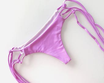 The ‘Besos’ Cheeky Side Tie Reversable Bikini Bottoms