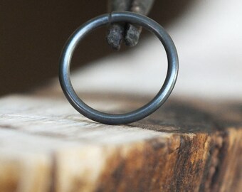 Black Nose Ring Hoop | Niobium Cartilage Earring | Minimal Nose Jewelry | Nickel-free Body Jewelry