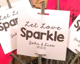 Sparkler Tags, Let Love Sparkle Tag, Wedding Sparkler Tags, Sparkler, Sparkler Send Off, Wedding Decoration
