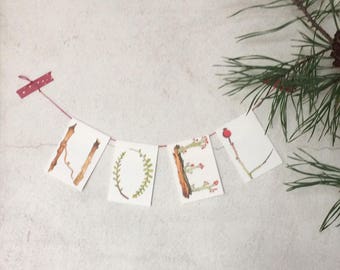 Noel Banner Art Print by Laura Poulette