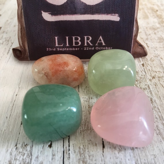 LIBRA Zodiac Stone Set Horoscope Zodiac Kit Crystal Healing