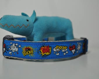 Hemp Webbing Dog Collar - Little Wham - 50% Profits to Dog Rescue - Small to Medium Size