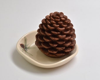 Pine cone glycerin soap, Christmas gift soap, holiday gift soap, rustic wedding favor, hostess gift, stocking stuffer, country chic,