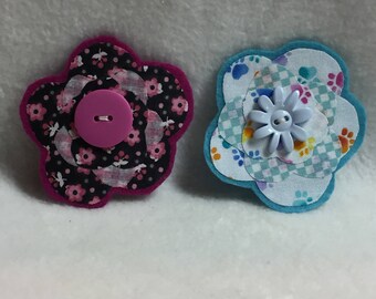 Flower Hair Clips - Set of 2 (#001.2)